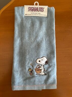 Peanuts Snoopy & Woodstock Easter Kitchen Towel - Light Blue